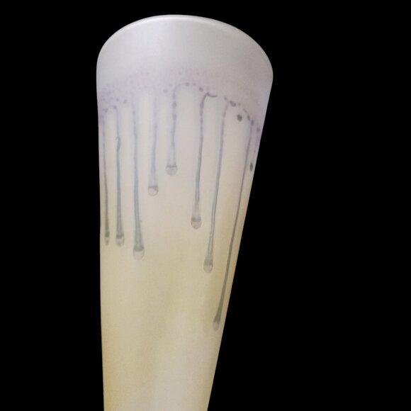 Vintage Hebro  Art Nouveau Drip Glaze Frosted Wine Glasses – Two Pieces - Picture 5 of 12